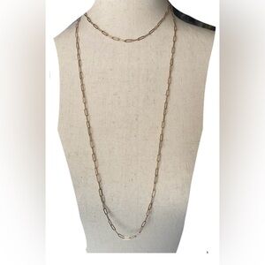 TWO GOLDTONE NECKLACES-CANCAS-LINK NECKLACE